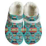 Powwow Storegb nat00046 01 pattern native american classic clogs with fleece shoes