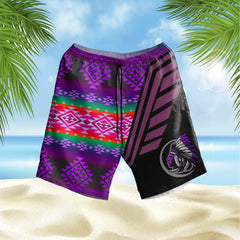 Powwow StoreGBHS00077 Pattern Native Hawaiian Shorts