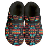 GB-NAT00046-02 Pattern Native American Classic Clogs with Fleece Shoes