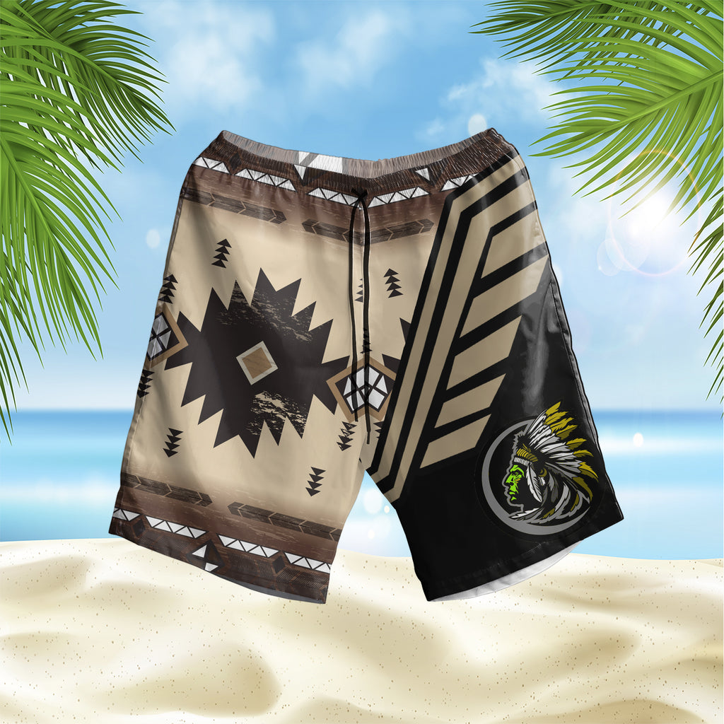 Powwow StoreGBHS00078 Pattern Native Hawaiian Shorts