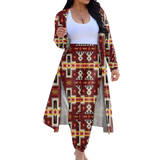 CLP0005 Tribe Design Native American Cardigan Coat Long Pant Set
