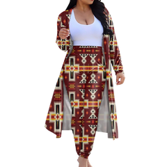 Powwow StoreCLP0005 Tribe Design Native American Cardigan Coat Long Pant Set