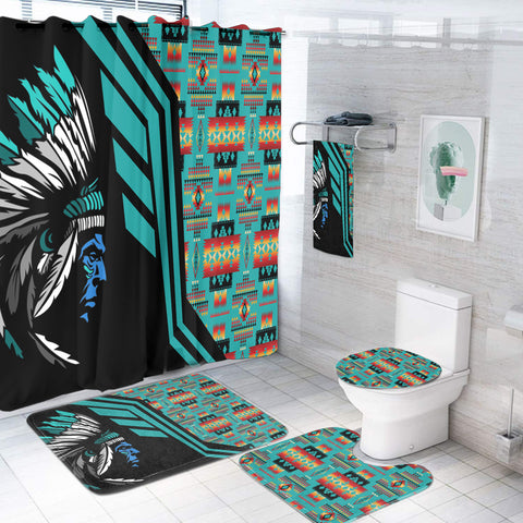 BS-000138 Pattern Native American Bathroom Set