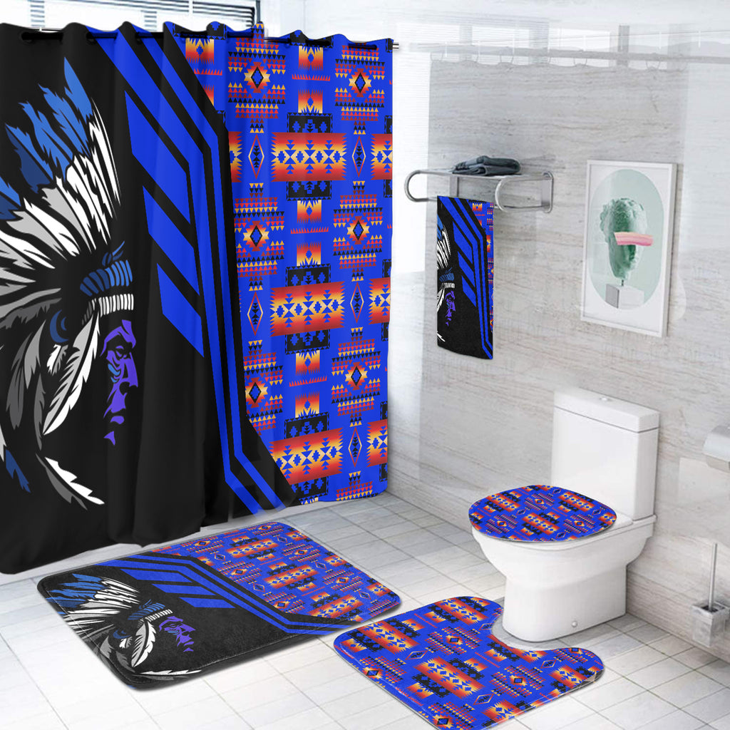 Powwow StoreBS000137 Pattern Native American Bathroom Set