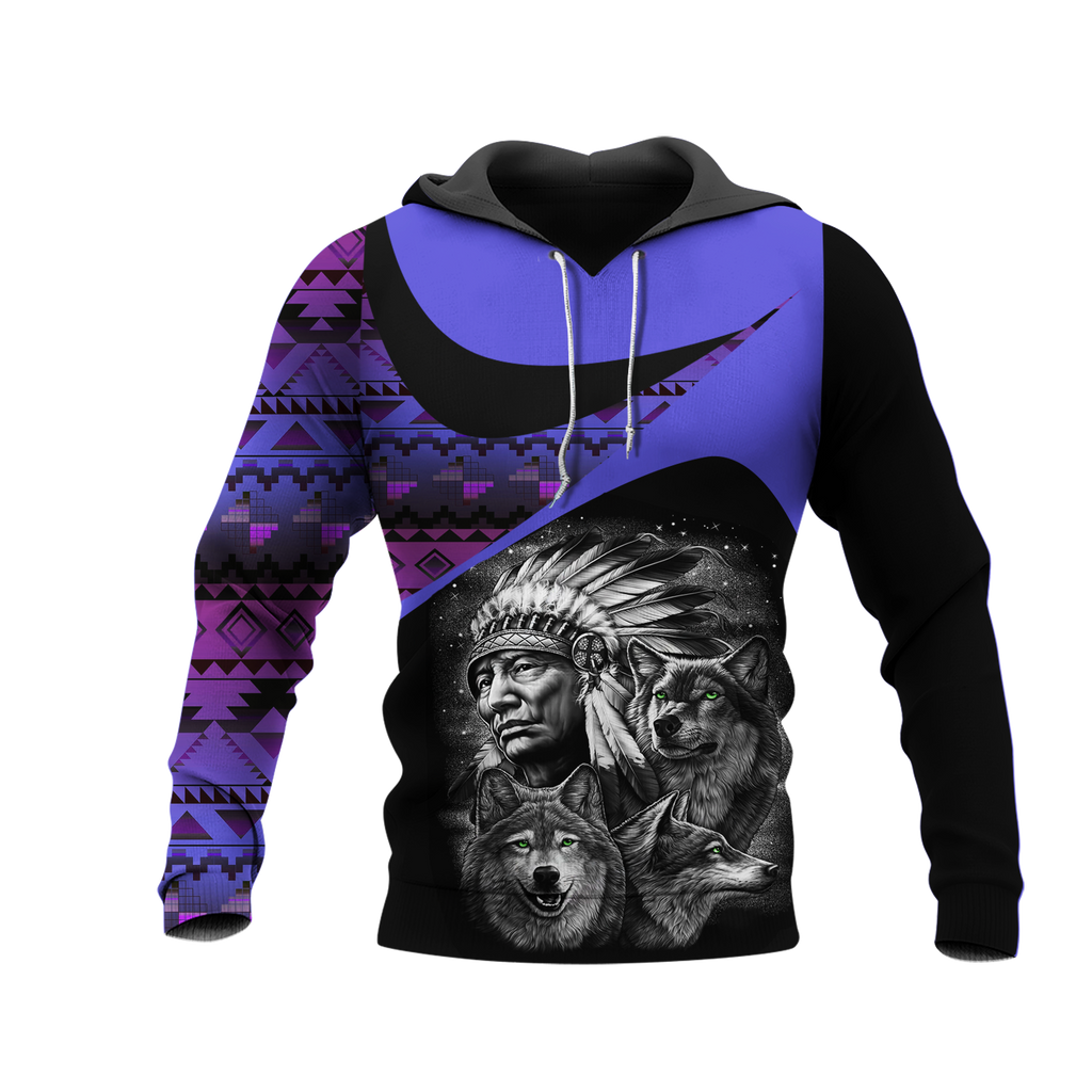 Powwow StoreHD0011738 Pattern Native Pride 3D Hoodie