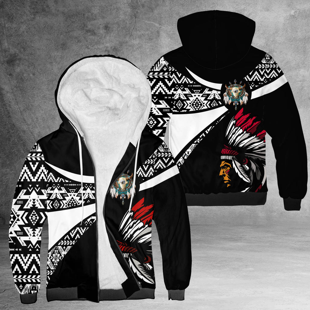 Powwow StoreSFH00057 Native American 3D Fleece Hoodie