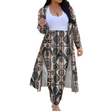 Powwow StoreCLP0007 Tribe Design Native American Cardigan Coat Long Pant Set