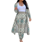 CLP0008 Tribe Design Native American Cardigan Coat Long Pant Set