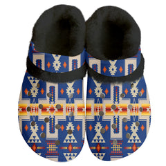 Powwow Storegb nat00062 04 pattern native american classic clogs with fleece shoes