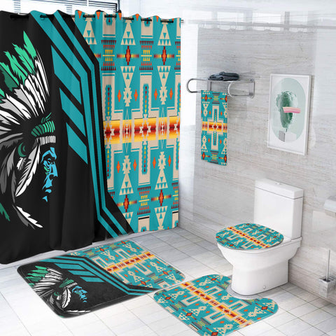 BS-000134 Pattern Native American Bathroom Set
