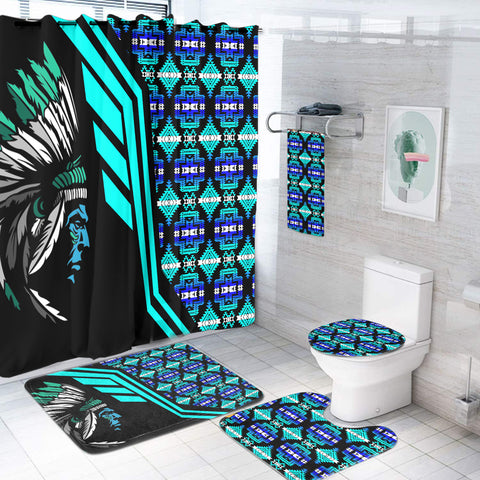 BS-000132 Pattern Native American Bathroom Set