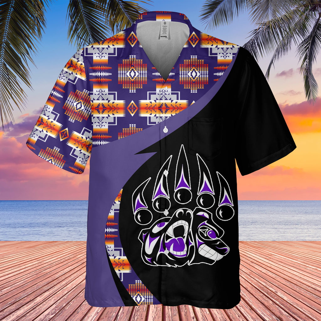 Powwow StoreGBHW000966  Tribe Design Native American Hawaiian Shirt 3D