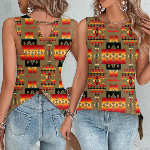 Powwow StoreGBNAT0004604 Pattern Native Cross Back Top