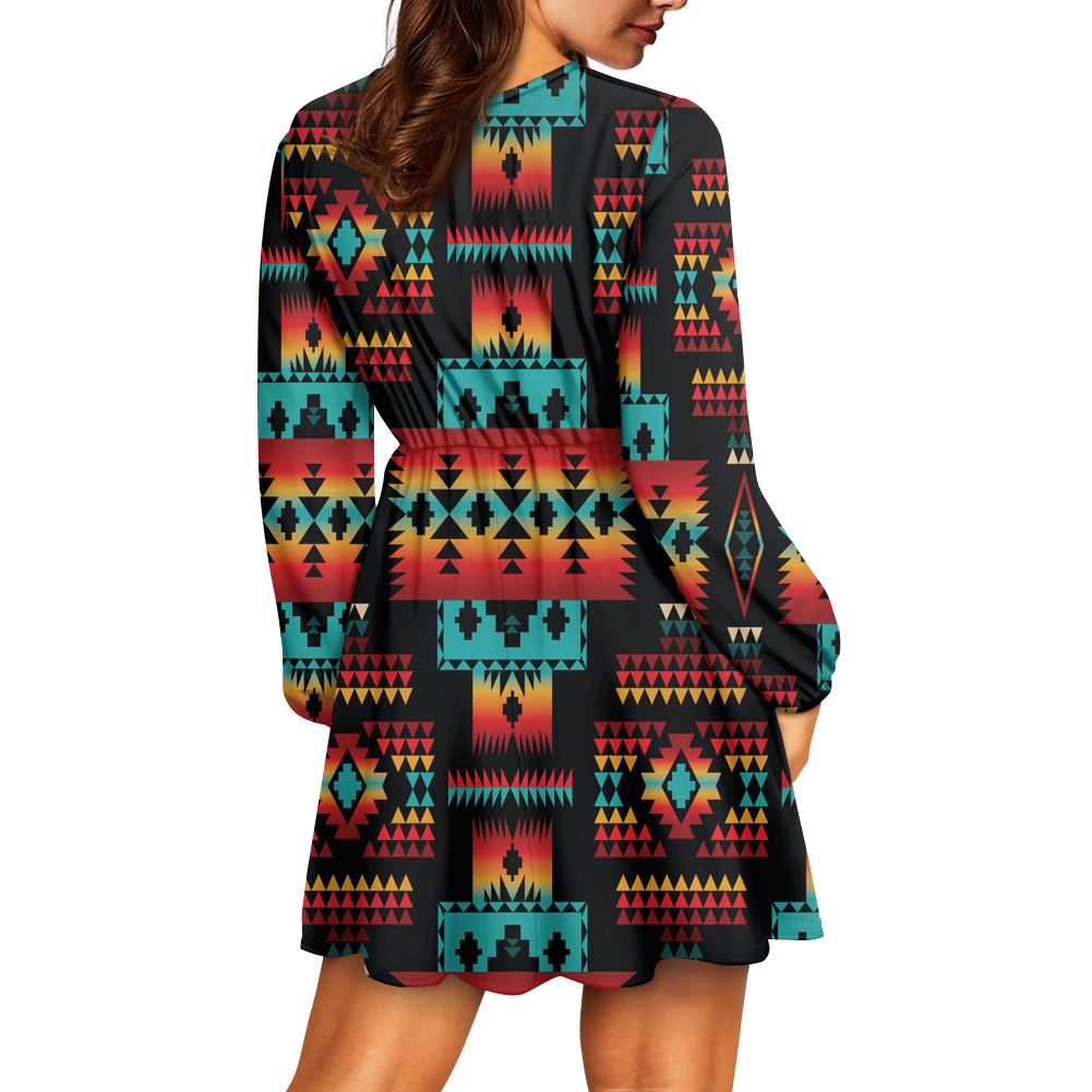 Powwow Storegb nat00046 02 pattern native american womens v neck dress