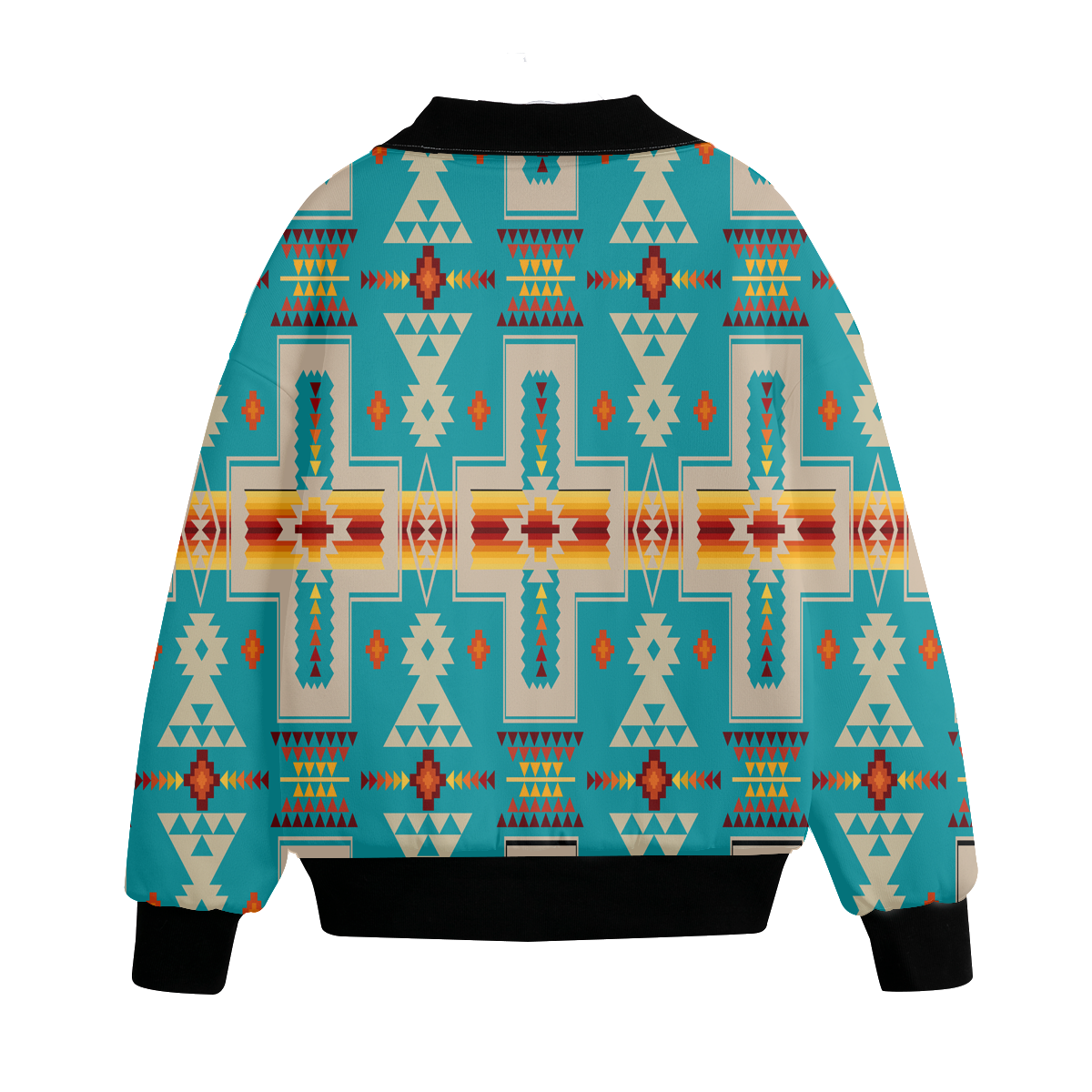 Powwow Storegb nat00062 05 pattern native american unisex knitted fleece lapel outwear