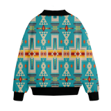 Powwow Storegb nat00062 05 pattern native american unisex knitted fleece lapel outwear