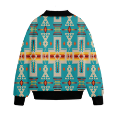 Powwow Storegb nat00062 05 pattern native american unisex knitted fleece lapel outwear