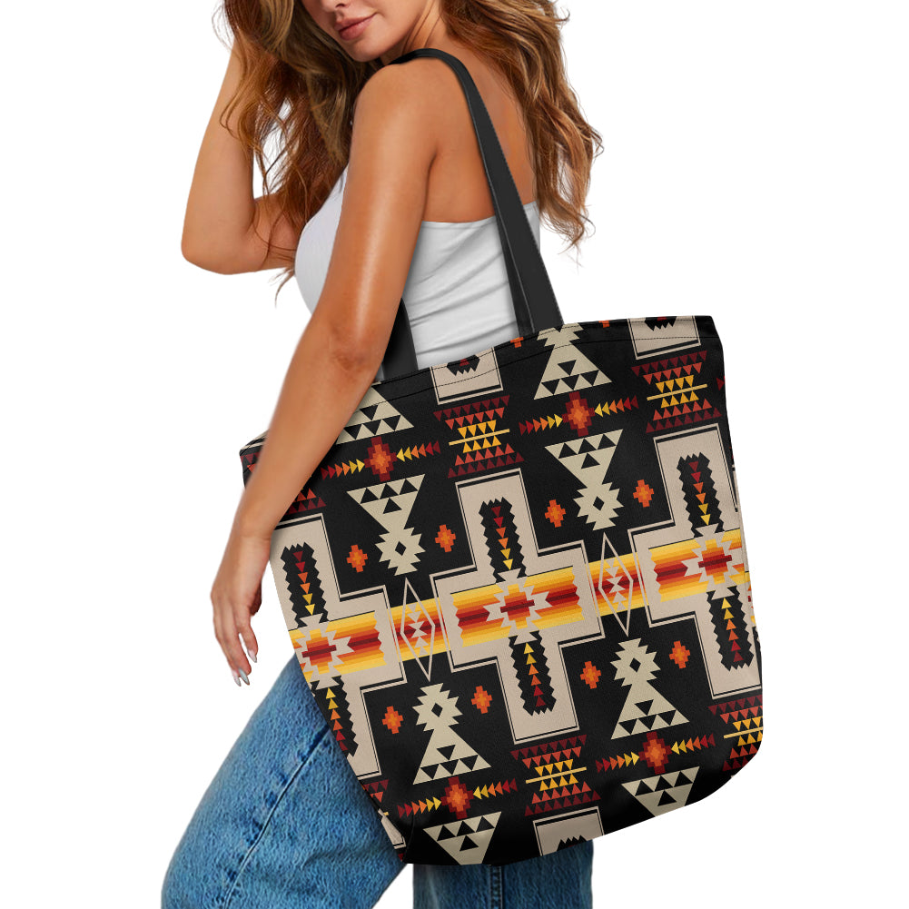 Powwow StoreGBNAT0006201 Pattern Tribe Canvas Shopping Bag