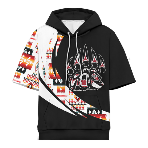 Powwow StoreHD0012360 Pattern Native Pride 3D Short  Hoodie