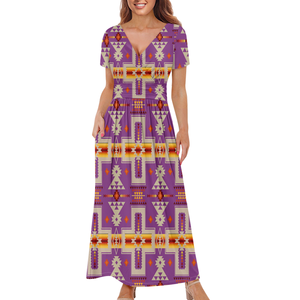 Powwow StoreGBNAT0006207 Pattern Native Ladies Dress