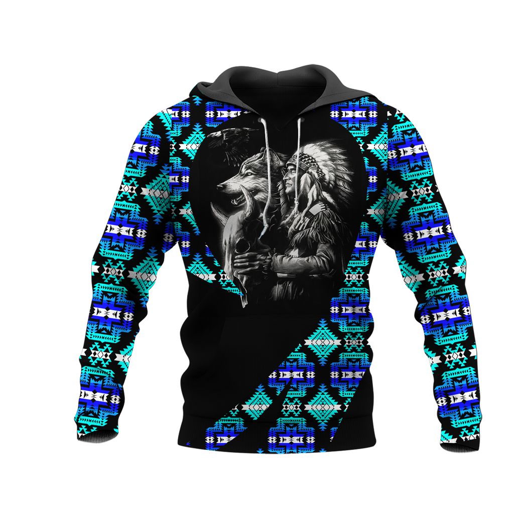 Powwow StoreHD0011617 Pattern Native Pride 3D Hoodie