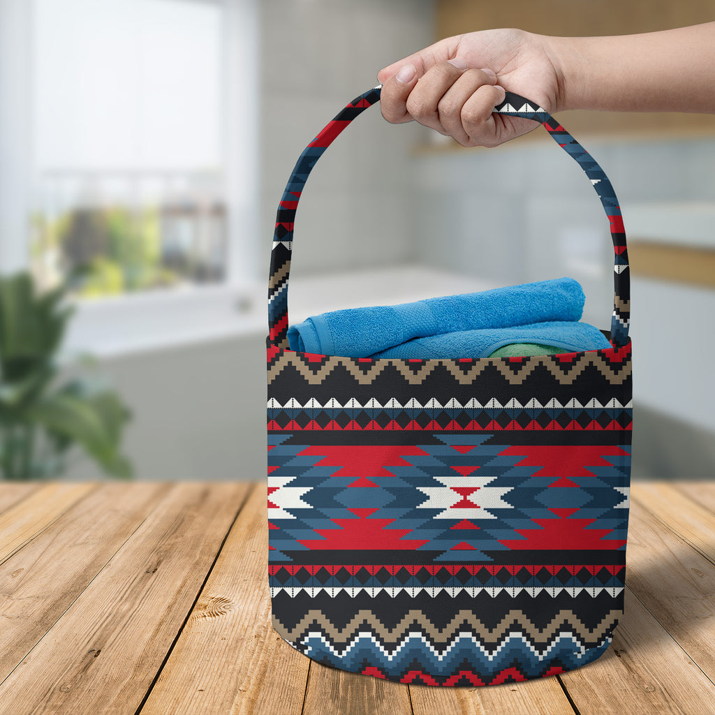 Powwow StoreGBNAT00529 Pattern Native Fabric Basket