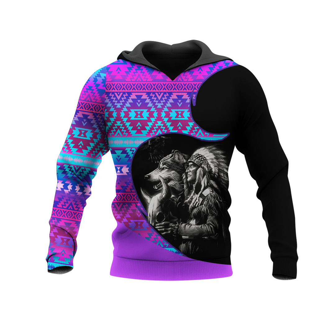 Powwow StoreHD0011205 Pattern Native Pride 3D Hoodie