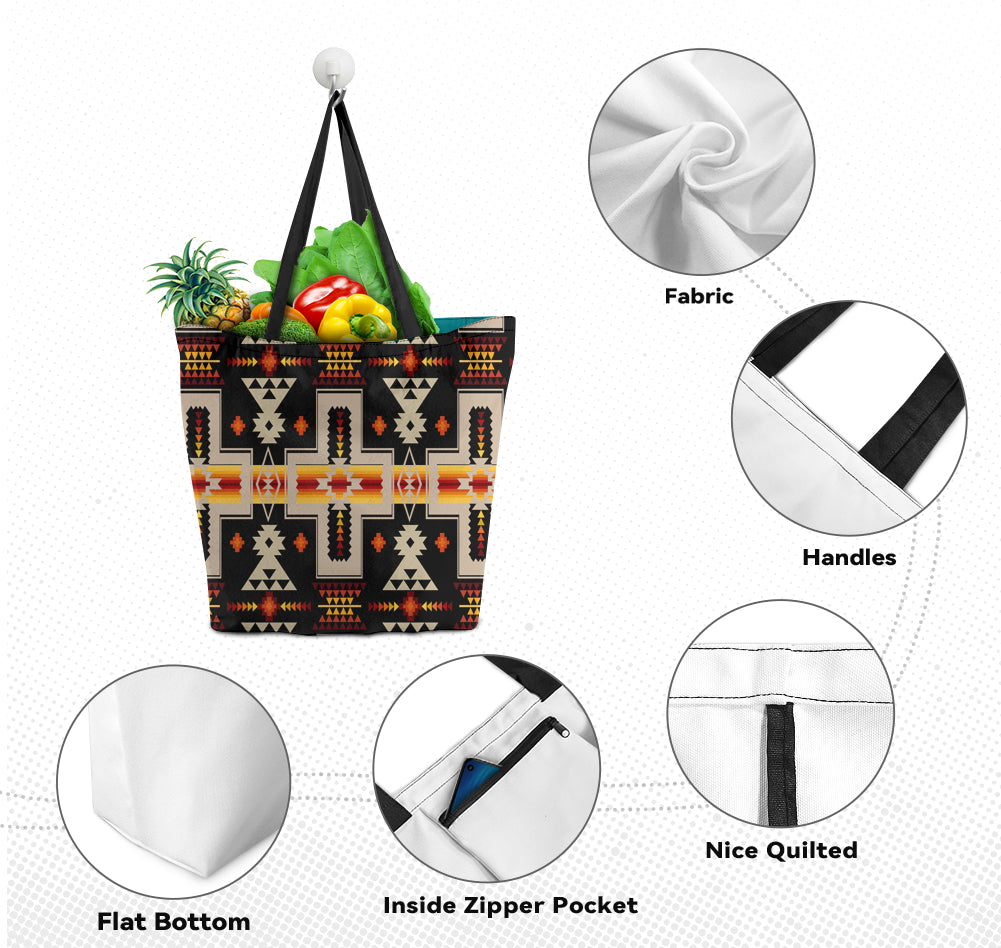 Powwow Storegb nat00062 01 pattern tribe canvas shopping bag