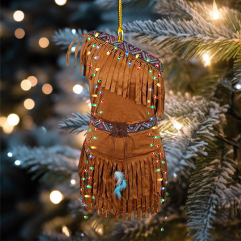 ORM0046 - Indian Dress Christmas Tree Acrylic Ornaments