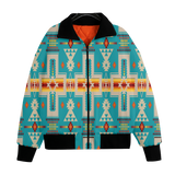 Powwow StoreGBNAT0006205 Pattern Native American Unisex Knitted Fleece Lapel Outwear