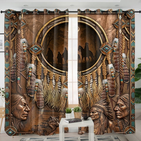 ACM08 Chief Dreamcatcher Native American Living Room Curtain