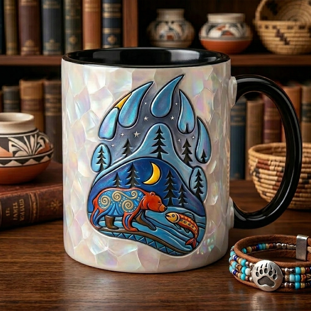 ACM102 Bear Claw Native American Accent Mug