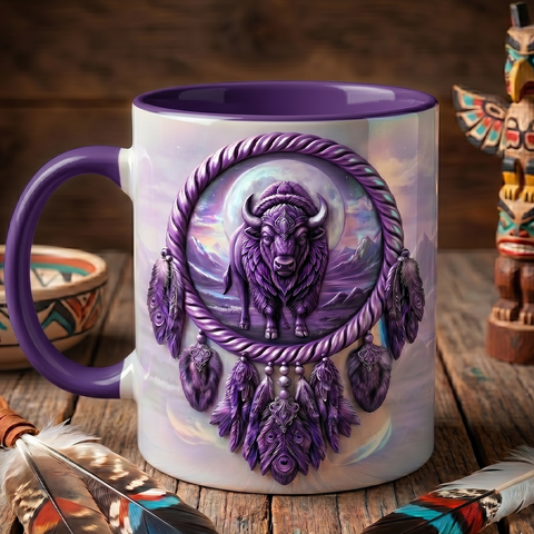 ACM105 Bison Native American Accent Mug