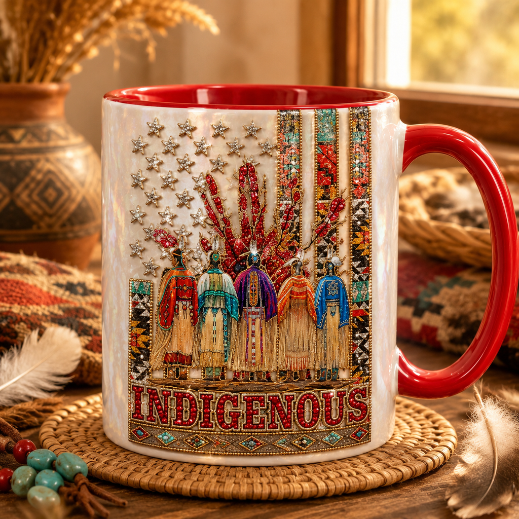 ACM110 Chiefs Indigenous Flag Native American Accent Mug