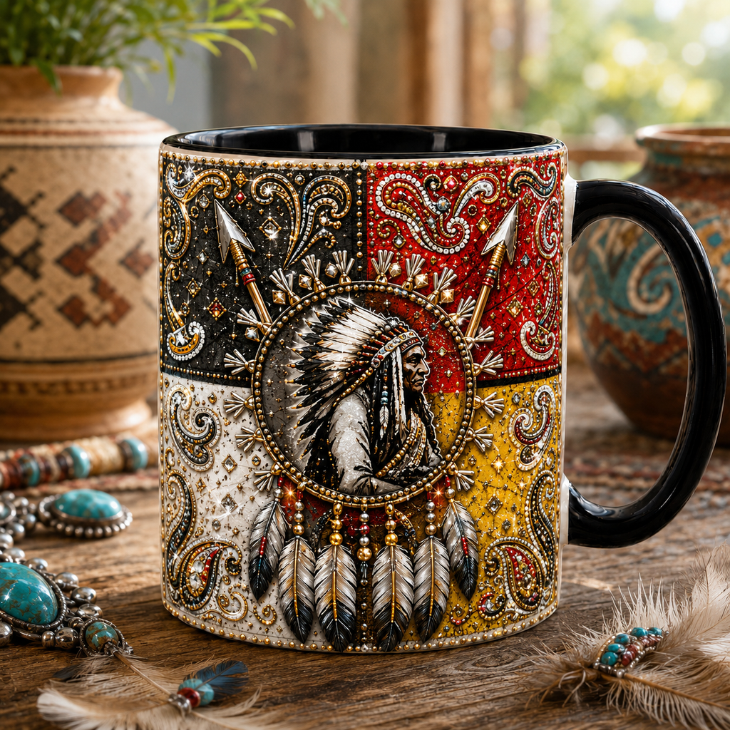 ACM112 Chief Arrow Native American Accent Mug
