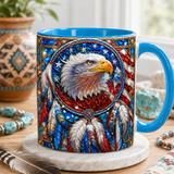 ACM117 Eagle Dreamcatcher Native American Accent Mug