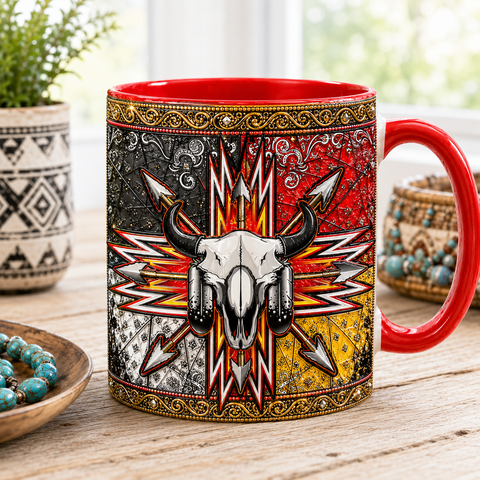 ACM118 Bison Arrow Native American Accent Mug