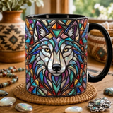 ACM127 Wolf  Native American Accent Mug