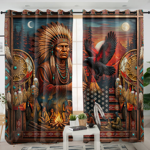 ACM12 Chief Dreamcatcher Native American Living Room Curtain