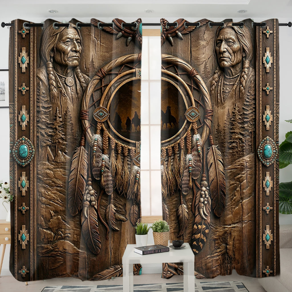 ACM13 Chief Dreamcatcher Native American Living Room Curtain