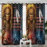 ACM15 Chief Flag Native American Living Room Curtain