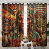ACM16 Chief Flag Native American Living Room Curtain