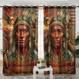 ACM16 Chief Flag Native American Living Room Curtain