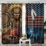 ACM19 Chief Flag Native American Living Room Curtain
