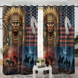 ACM19 Chief Flag Native American Living Room Curtain
