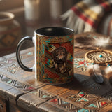 ACM23 Dreamcatcher Wolf Native American Accent Mug