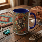 ACM23 Dreamcatcher Wolf Native American Accent Mug