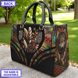 ACM23 Wolf Custom Name Native American Leather Bag