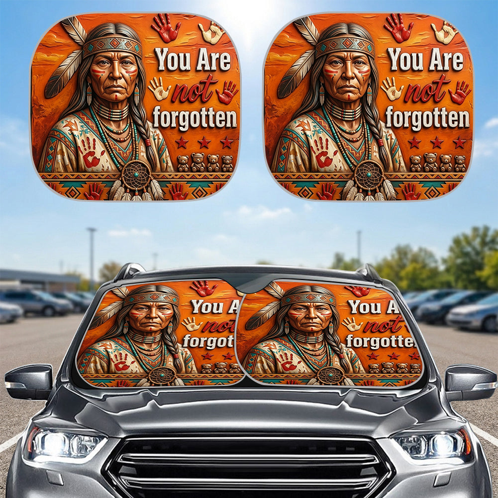 ACM27 You Are Not Forgotten Native American Auto Sun Shades 2pcs