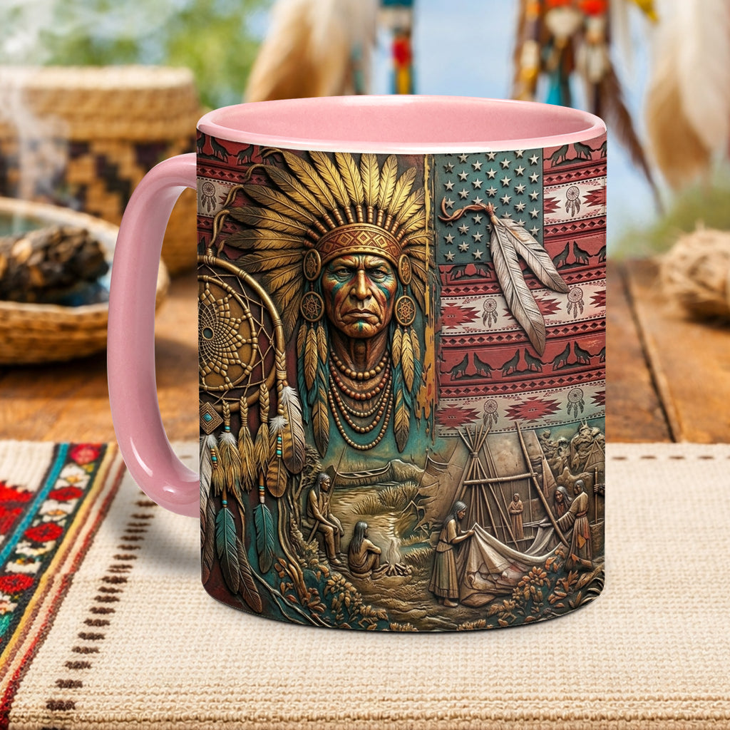 ACM33 Chief Flag Native American Accent Mug